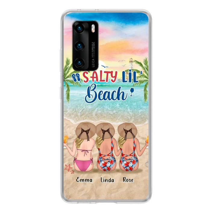 Custom Personalized Beach Girls Phone Case - Upto 3 Girls - Gift Idea For Friends/ Sisters - Salty Lil' Beach - Case For Xiaomi, Oppo And Huawei