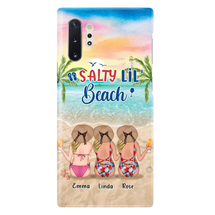 Custom Personalized Beach Girls Phone Case - Upto 3 Girls - Gift Idea For Friends/ Sisters - Salty Lil' Beach - Case For iPhone And Samsung