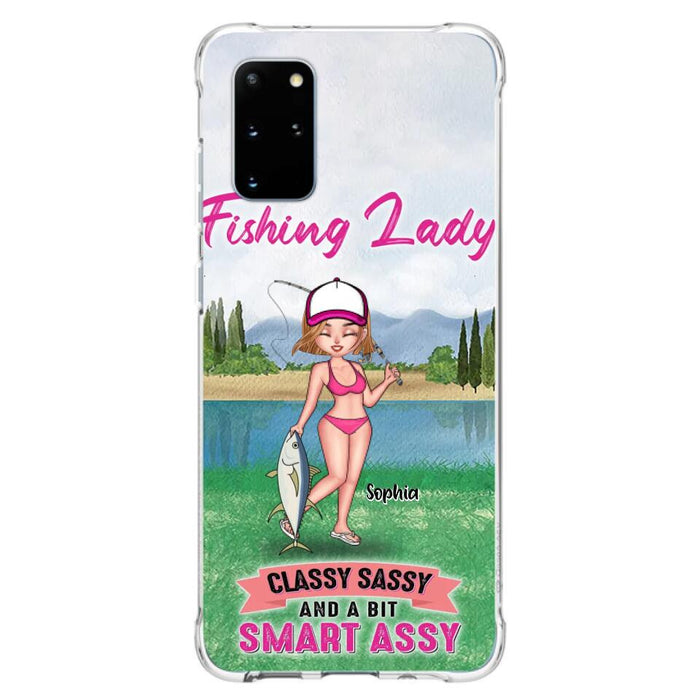 Custom Personalized Fishing Girl Phone Case - Gift Idea For Fishing Lovers - Fishing Lady, Classy Sassy And A Bit Smart Assy - Cases For iPhone & Samsung