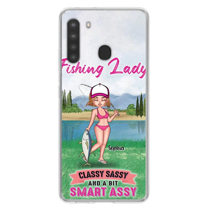 Custom Personalized Fishing Girl Phone Case - Gift Idea For Fishing Lovers - Fishing Lady, Classy Sassy And A Bit Smart Assy - Cases For iPhone & Samsung