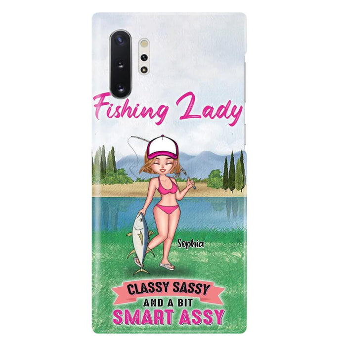 Custom Personalized Fishing Girl Phone Case - Gift Idea For Fishing Lovers - Fishing Lady, Classy Sassy And A Bit Smart Assy - Cases For iPhone & Samsung