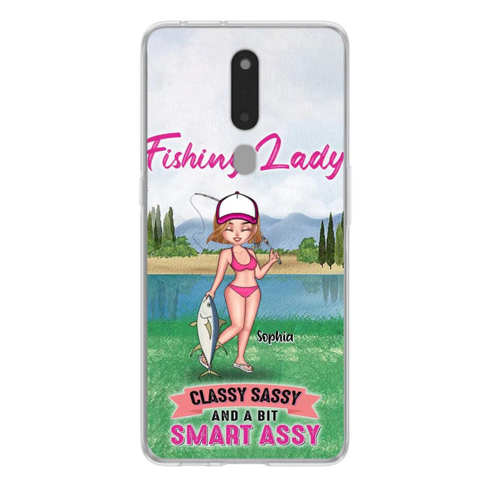 Custom Personalized Fishing Girl Phone Case - Gift Idea For Fishing Lovers - Fishing Lady, Classy Sassy And A Bit Smart Assy - Cases For Oppo, Xiaomi & Huawei