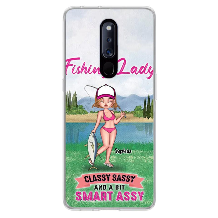 Custom Personalized Fishing Girl Phone Case - Gift Idea For Fishing Lovers - Fishing Lady, Classy Sassy And A Bit Smart Assy - Cases For Oppo, Xiaomi & Huawei