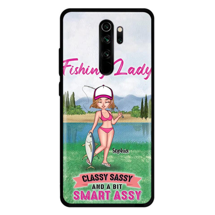 Custom Personalized Fishing Girl Phone Case - Gift Idea For Fishing Lovers - Fishing Lady, Classy Sassy And A Bit Smart Assy - Cases For Oppo, Xiaomi & Huawei