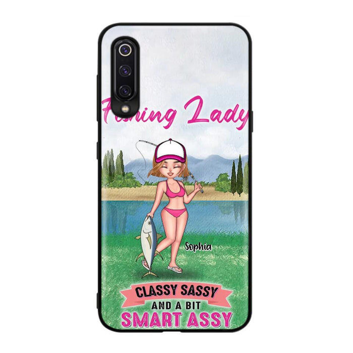 Custom Personalized Fishing Girl Phone Case - Gift Idea For Fishing Lovers - Fishing Lady, Classy Sassy And A Bit Smart Assy - Cases For Oppo, Xiaomi & Huawei