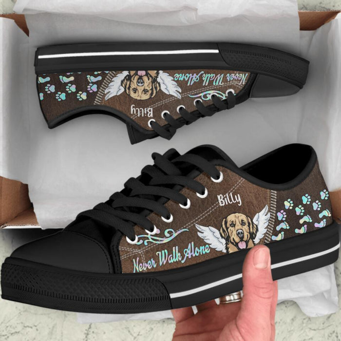 Custom Personalized Never Walk Alone Dog Sneaker - Best Gift For Dog Lover