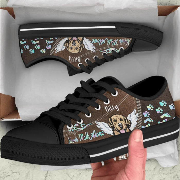 Custom Personalized Never Walk Alone Dog Sneaker - Best Gift For Dog Lover