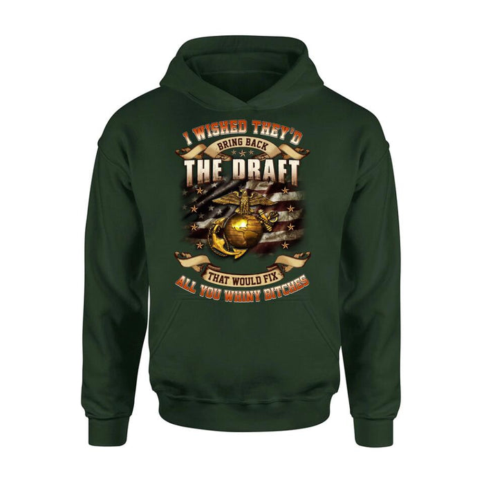 Custom Personalized Veteran T-shirt/ Long Sleeve/ Sweatshirt/ Hoodie - Gift Idea For Veteran - I Wished They'd Bring Back The Draft