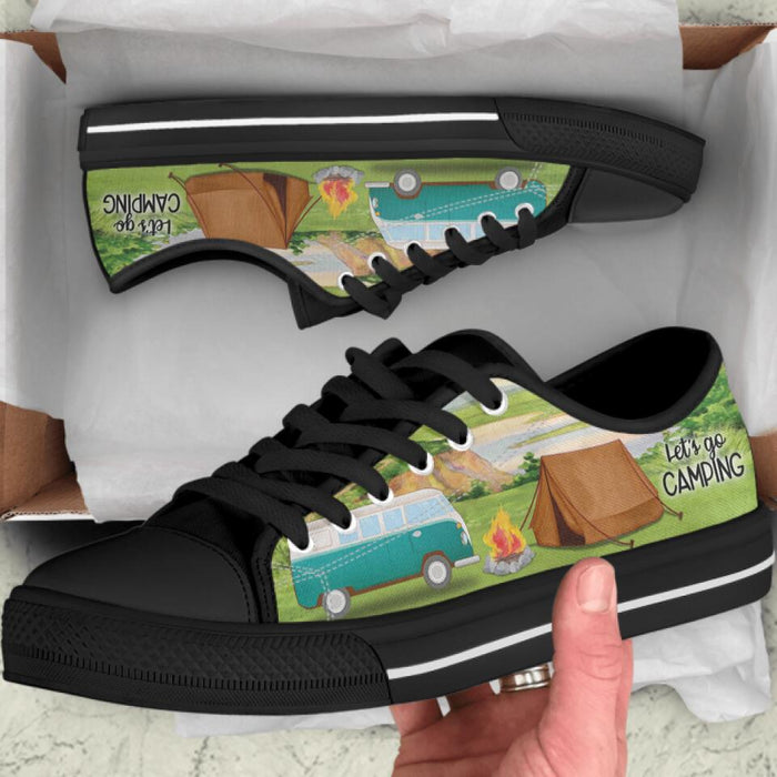 Custom Personalized Camping Sneakers - Best Gift For Camping Lovers - Let's Go Camping - J0HKN6