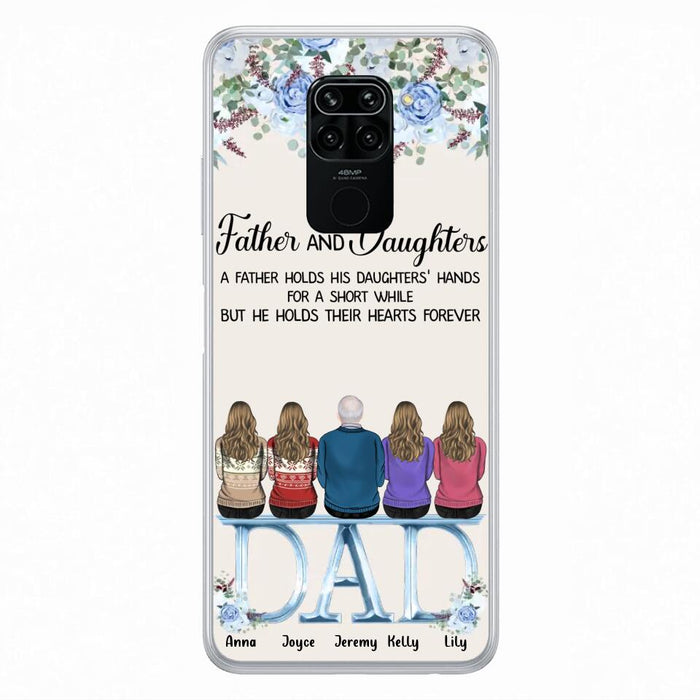 Custom Personalized Father Phone Case - Upto 5 People - Father's Day Gift Idea For Father - Father & Daughters A Father Holds His Daughters Hands For A Short While - Case for Xiaomi/Huawei/Oppo