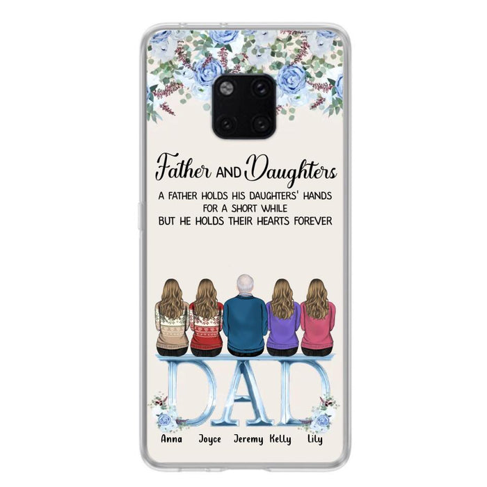 Custom Personalized Father Phone Case - Upto 5 People - Father's Day Gift Idea For Father - Father & Daughters A Father Holds His Daughters Hands For A Short While - Case for Xiaomi/Huawei/Oppo