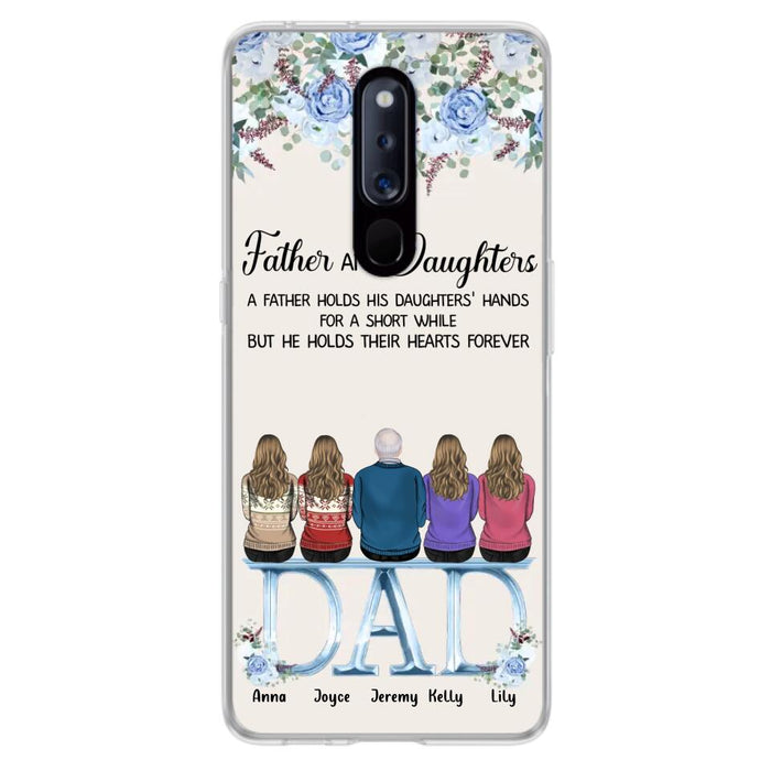 Custom Personalized Father Phone Case - Upto 5 People - Father's Day Gift Idea For Father - Father & Daughters A Father Holds His Daughters Hands For A Short While - Case for Xiaomi/Huawei/Oppo