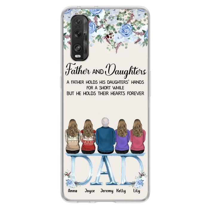 Custom Personalized Father Phone Case - Upto 5 People - Father's Day Gift Idea For Father - Father & Daughters A Father Holds His Daughters Hands For A Short While - Case for Xiaomi/Huawei/Oppo