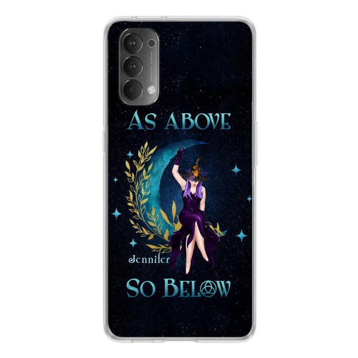 Custom Personalized Witch Phone Case - Gift Idea For Witch Lovers - As Above So Below - Cases For Oppo, Xiaomi & Huawei