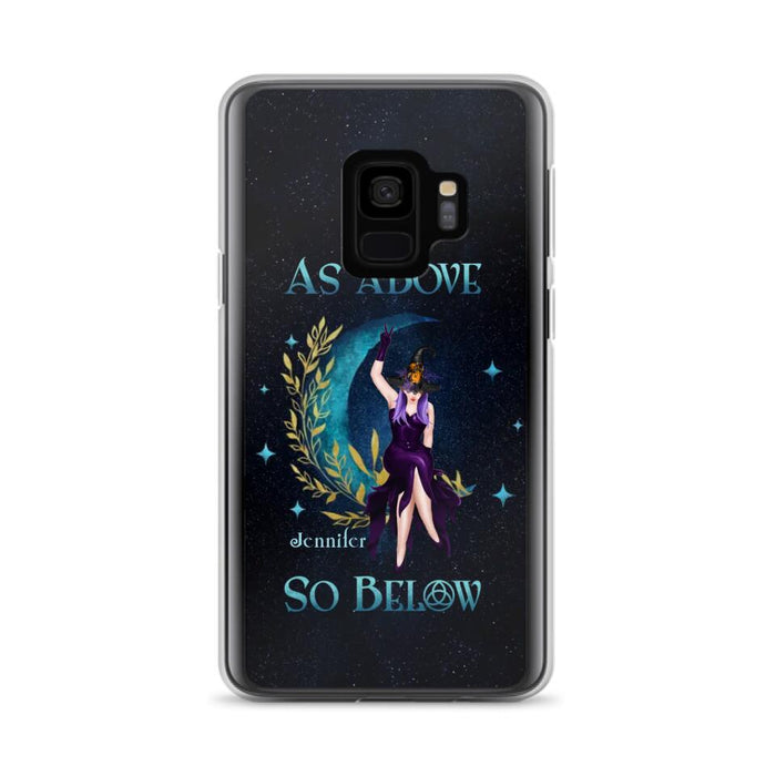 Custom Personalized Witch Phone Case - Gift Idea For Witch Lovers - As Above So Below - Cases For iPhone & Samsung