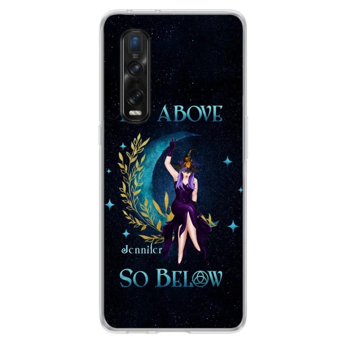 Custom Personalized Witch Phone Case - Gift Idea For Witch Lovers - As Above So Below - Cases For Oppo, Xiaomi & Huawei