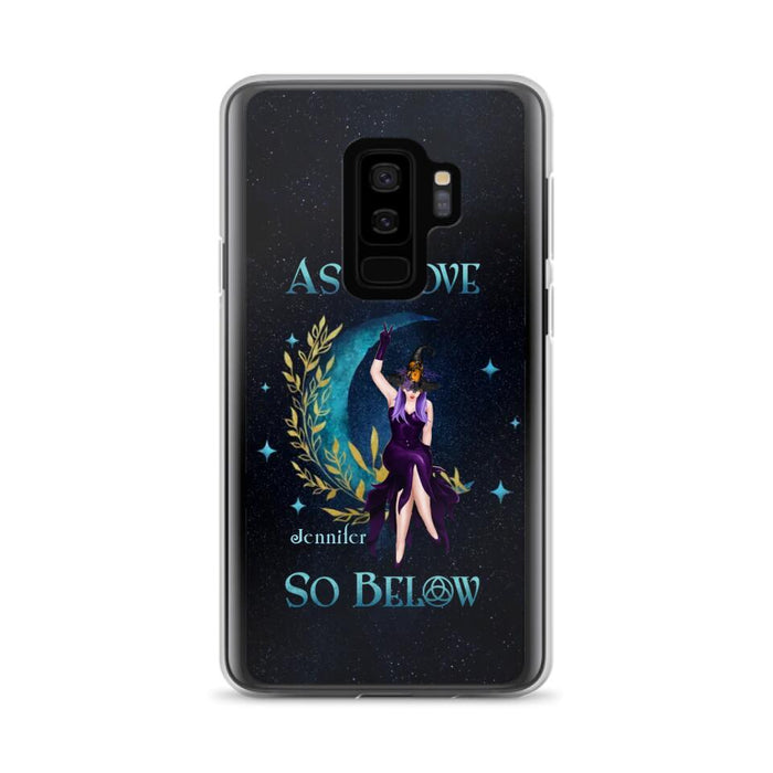 Custom Personalized Witch Phone Case - Gift Idea For Witch Lovers - As Above So Below - Cases For iPhone & Samsung