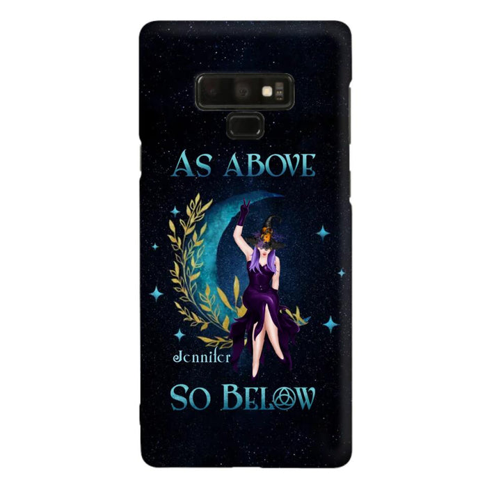 Custom Personalized Witch Phone Case - Gift Idea For Witch Lovers - As Above So Below - Cases For iPhone & Samsung