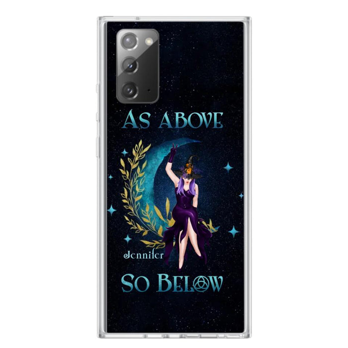 Custom Personalized Witch Phone Case - Gift Idea For Witch Lovers - As Above So Below - Cases For iPhone & Samsung