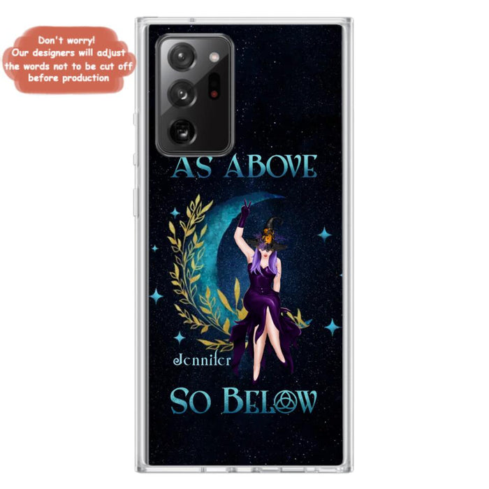 Custom Personalized Witch Phone Case - Gift Idea For Witch Lovers - As Above So Below - Cases For iPhone & Samsung