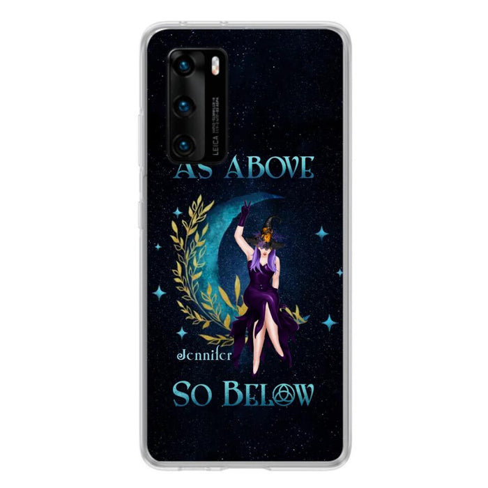 Custom Personalized Witch Phone Case - Gift Idea For Witch Lovers - As Above So Below - Cases For Oppo, Xiaomi & Huawei