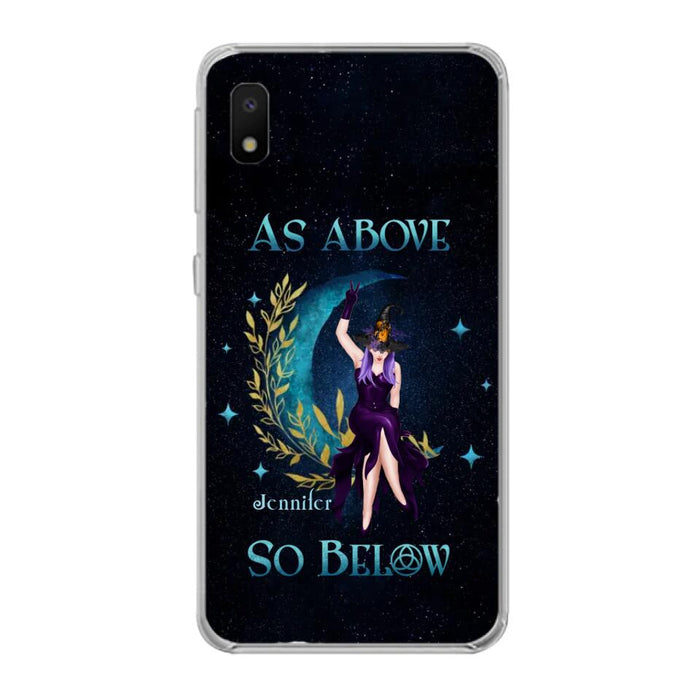 Custom Personalized Witch Phone Case - Gift Idea For Witch Lovers - As Above So Below - Cases For iPhone & Samsung