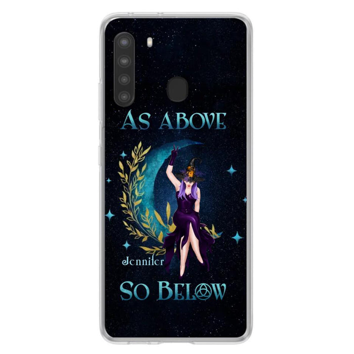 Custom Personalized Witch Phone Case - Gift Idea For Witch Lovers - As Above So Below - Cases For iPhone & Samsung