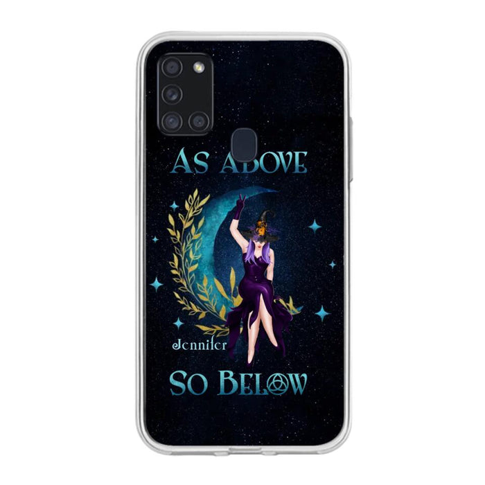 Custom Personalized Witch Phone Case - Gift Idea For Witch Lovers - As Above So Below - Cases For iPhone & Samsung