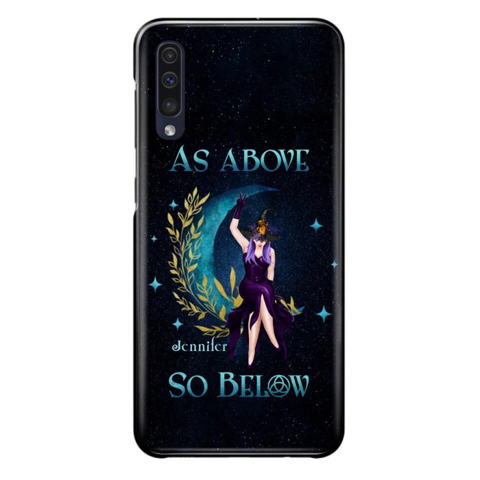 Custom Personalized Witch Phone Case - Gift Idea For Witch Lovers - As Above So Below - Cases For iPhone & Samsung