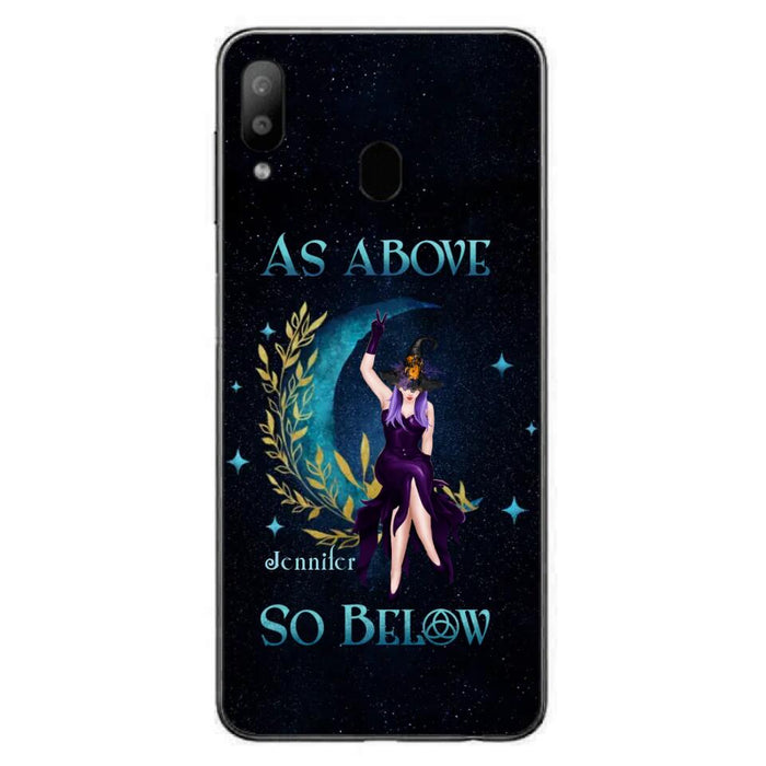 Custom Personalized Witch Phone Case - Gift Idea For Witch Lovers - As Above So Below - Cases For iPhone & Samsung