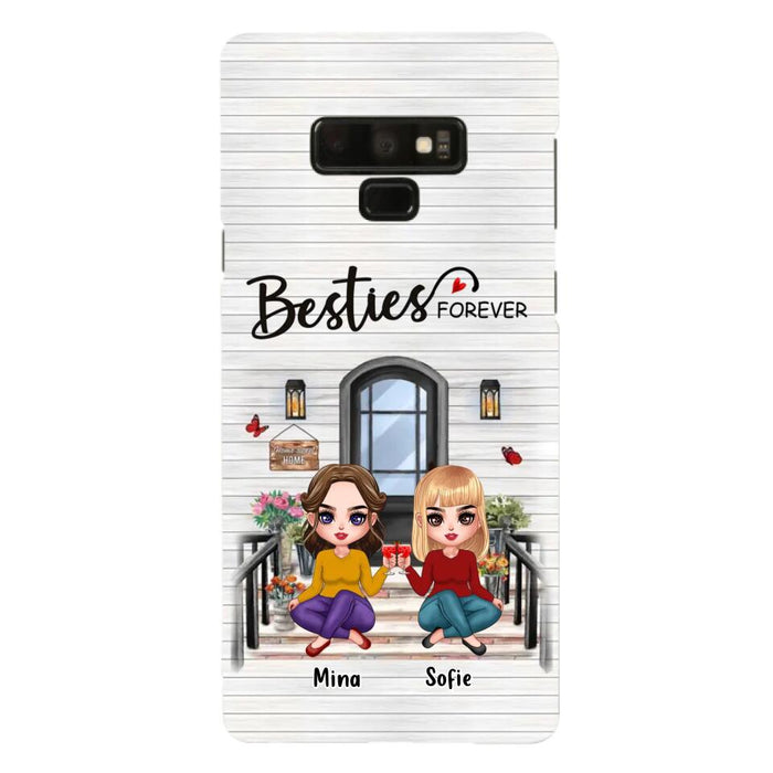 Custom Personalized Besties Sisters Front Porch Phone Case - Upto 5 Women - Gift Idea For Friends/ Besties/ Sisters - Besties Forever - Case For iPhone/ Samsung