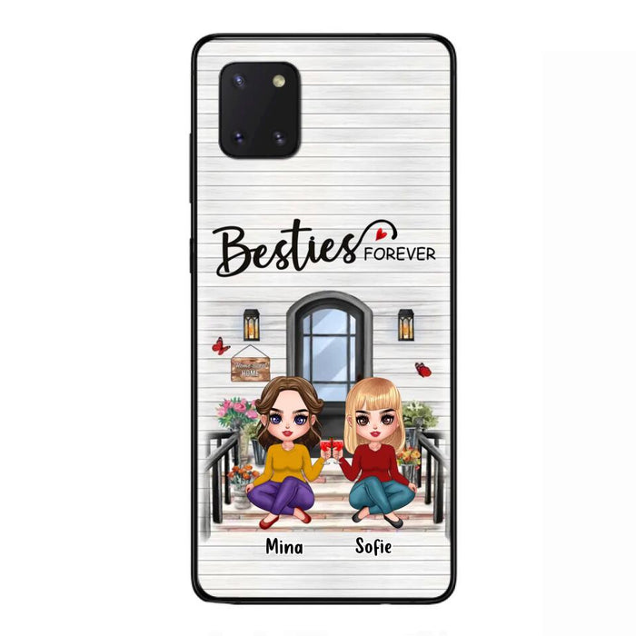 Custom Personalized Besties Sisters Front Porch Phone Case - Upto 5 Women - Gift Idea For Friends/ Besties/ Sisters - Besties Forever - Case For iPhone/ Samsung