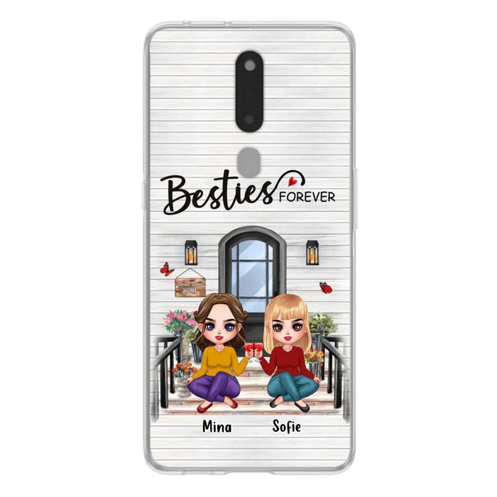 Custom Personalized Besties Sisters Front Porch Phone Case - Upto 5 Women - Gift Idea For Friends/ Besties/ Sisters - Besties Forever - Case For Xiaomi/ Oppo/ Huawei