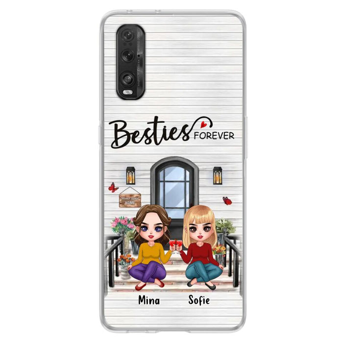 Custom Personalized Besties Sisters Front Porch Phone Case - Upto 5 Women - Gift Idea For Friends/ Besties/ Sisters - Besties Forever - Case For Xiaomi/ Oppo/ Huawei