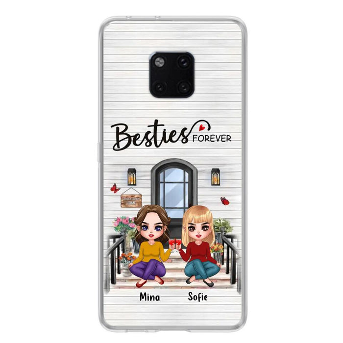 Custom Personalized Besties Sisters Front Porch Phone Case - Upto 5 Women - Gift Idea For Friends/ Besties/ Sisters - Besties Forever - Case For Xiaomi/ Oppo/ Huawei