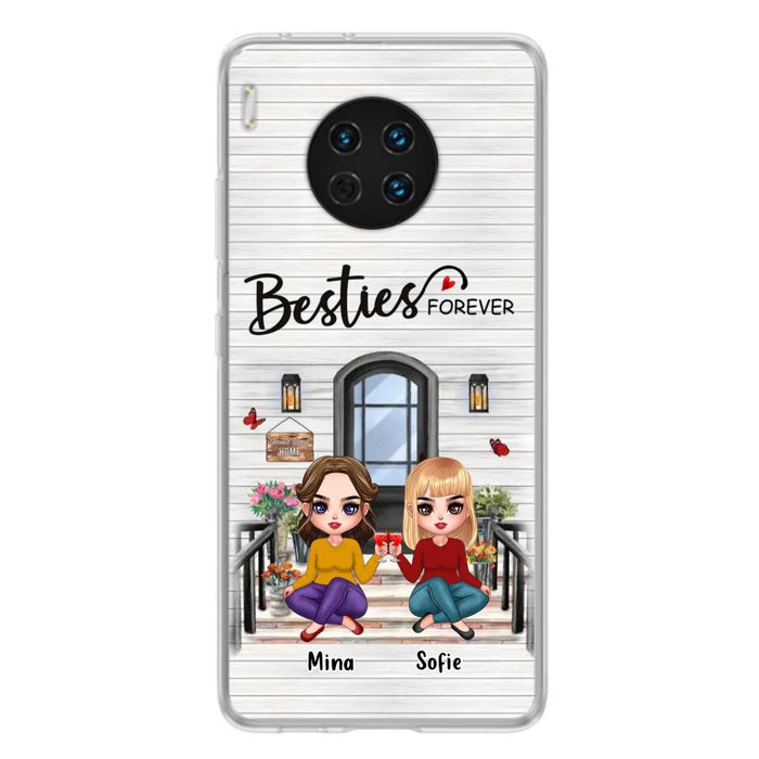 Custom Personalized Besties Sisters Front Porch Phone Case - Upto 5 Women - Gift Idea For Friends/ Besties/ Sisters - Besties Forever - Case For Xiaomi/ Oppo/ Huawei