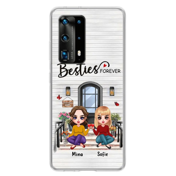 Custom Personalized Besties Sisters Front Porch Phone Case - Upto 5 Women - Gift Idea For Friends/ Besties/ Sisters - Besties Forever - Case For Xiaomi/ Oppo/ Huawei