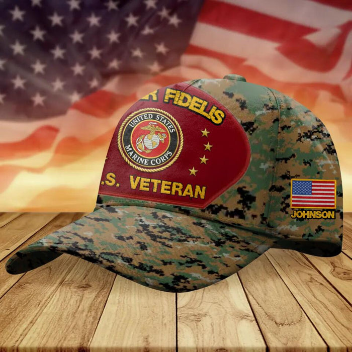 Custom Personalized Veteran Snapback Baseball Cap - Gift For Veteran/ Birthday Gift - U.S.Veteran