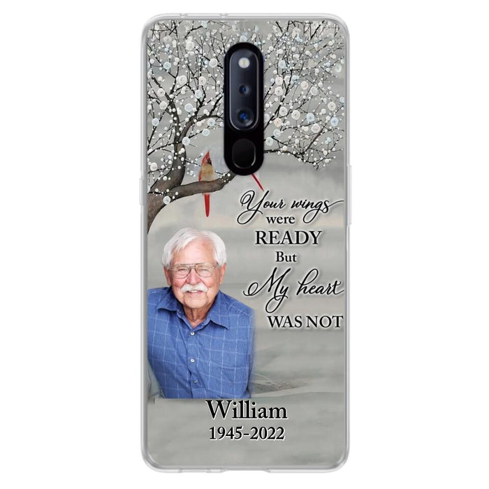 Custom Personalized Memorial Photo Phone Case - Memorial Gift Idea for Family/Mother's Day/Father's Day - Your Wings Were Ready But My Heart Was Not - Case for Xiaomi/Huawei/Oppo