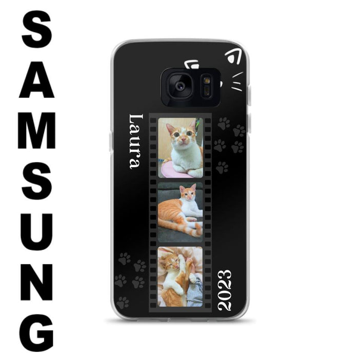 Custom Personalized Pet Photo Film iPhone/Samsung Phone Case - Gift for Cat Lovers/Birthday Gift