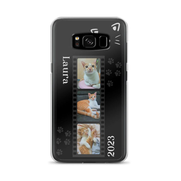 Custom Personalized Pet Photo Film iPhone/Samsung Phone Case - Gift for Cat Lovers/Birthday Gift