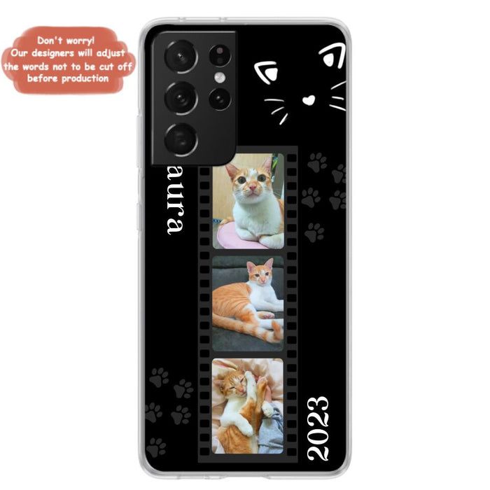 Custom Personalized Pet Photo Film iPhone/Samsung Phone Case - Gift for Cat Lovers/Birthday Gift