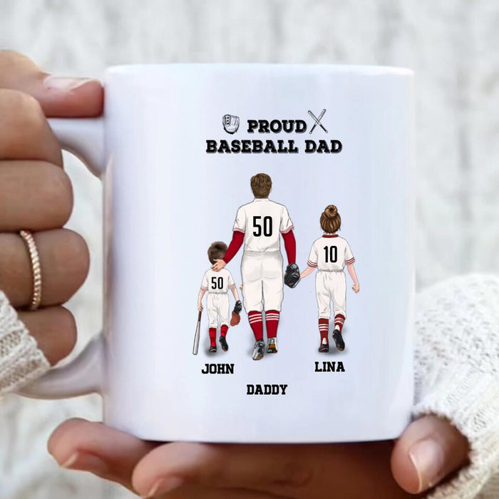 Custom Personalized Baseball Coffee Mug - Gift For Father & Kids Baseball Players Mug