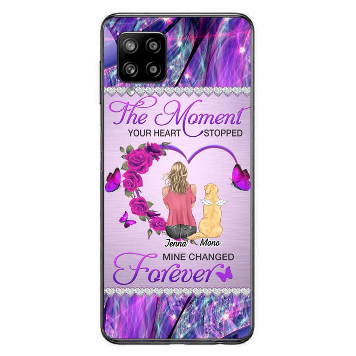 Custom Personalized Memorial Dog Mom iPhone/Samsung Phone Case - Memorial/ Mother's Day Gift Idea For Dog Mom - The Moment Your Heart Stopped Mine Changed Forever