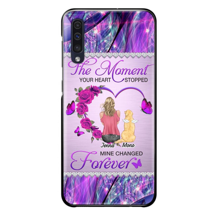 Custom Personalized Memorial Dog Mom iPhone/Samsung Phone Case - Memorial/ Mother's Day Gift Idea For Dog Mom - The Moment Your Heart Stopped Mine Changed Forever