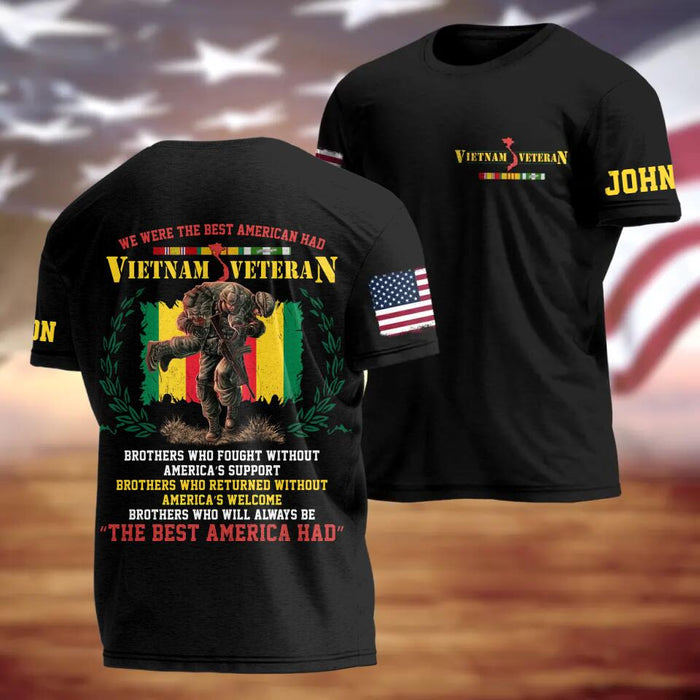 Custom Personalized Vietnam Veteran T-shirt - Gift Idea For Veteran - We Were The Best American Had