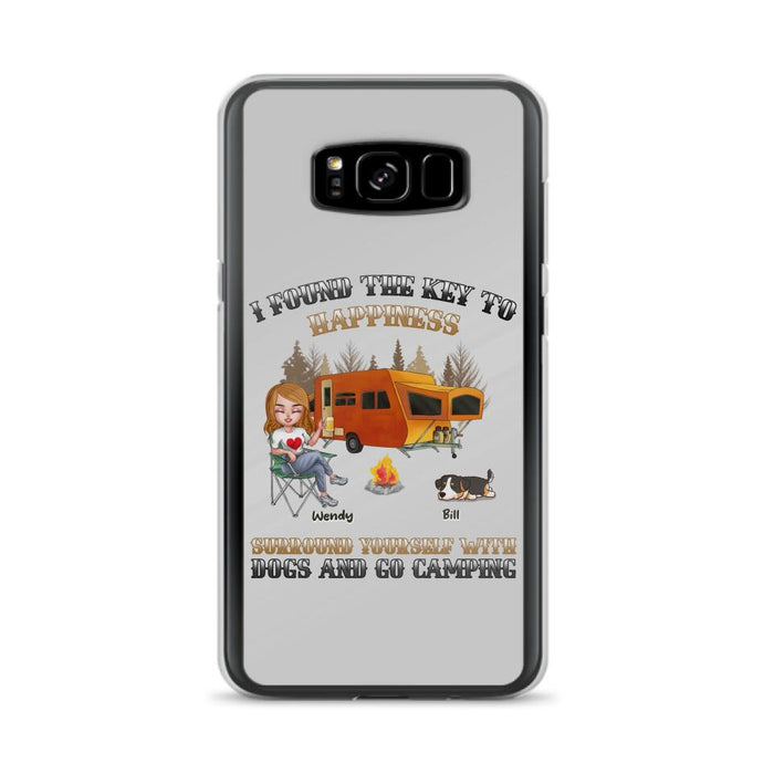 Custom Personalized Dog Camping Queen Phone Case - Gift Idea For Camping Lovers/Friends/ Dog Mom - Upto 5 Dogs - Case For iPhone And Samsung