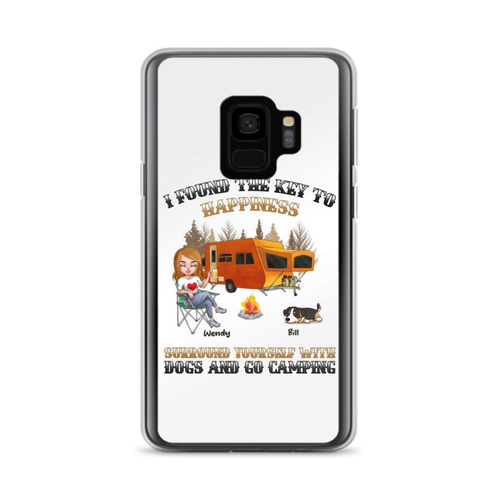 Custom Personalized Dog Camping Queen Phone Case - Gift Idea For Camping Lovers/Friends/ Dog Mom - Upto 5 Dogs - Case For iPhone And Samsung