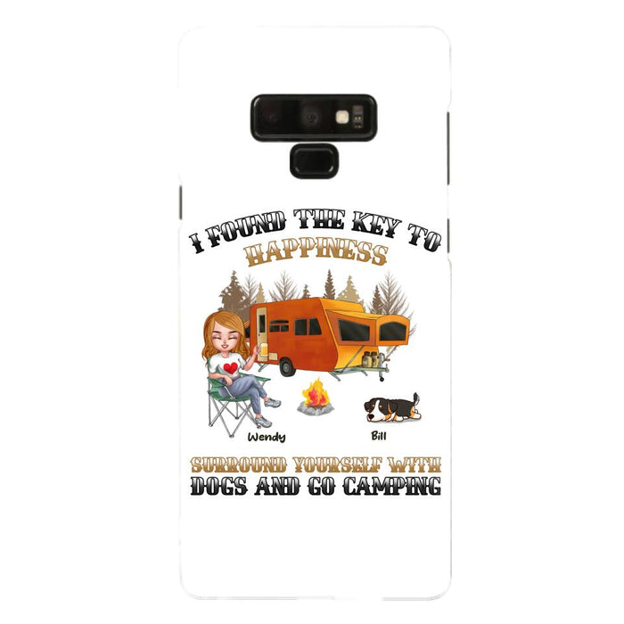 Custom Personalized Dog Camping Queen Phone Case - Gift Idea For Camping Lovers/Friends/ Dog Mom - Upto 5 Dogs - Case For iPhone And Samsung