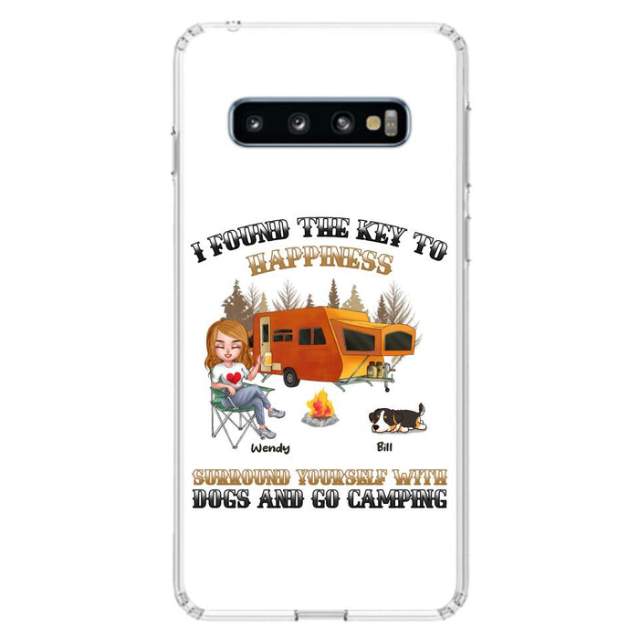 Custom Personalized Dog Camping Queen Phone Case - Gift Idea For Camping Lovers/Friends/ Dog Mom - Upto 5 Dogs - Case For iPhone And Samsung